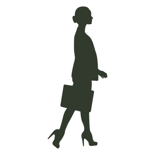 512x512 Woman Walking Pose Silhouette Executive