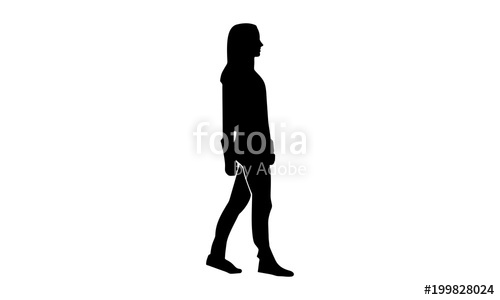 500x300 Silhouette Of Women Walking Stock Image And Royalty Free Vector