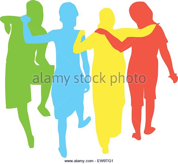584x540 Woman Walking Away Stock Vector Images