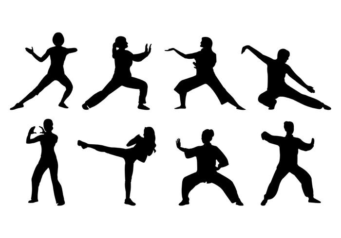700x490 Silhouette Of Tai Chi Women Vector