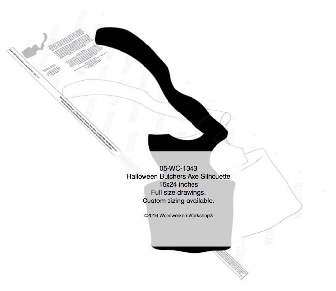 686x595 Halloween Butchers Axe Silhouette Yard Art Woodworking Pattern