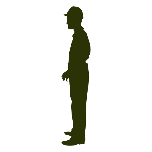 512x512 Construction Worker Standing Silhouette