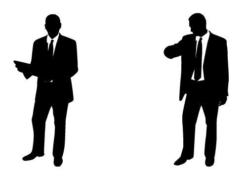 500x350 Shadow Clipart Male Office Worker