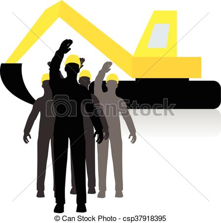 450x453 Worker Silhouette With Yellow Protective Headgear Isolated Eps