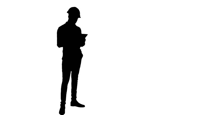 852x480 Silhouette Of A Poet Writing On The Paper, Full Hd Footage (On