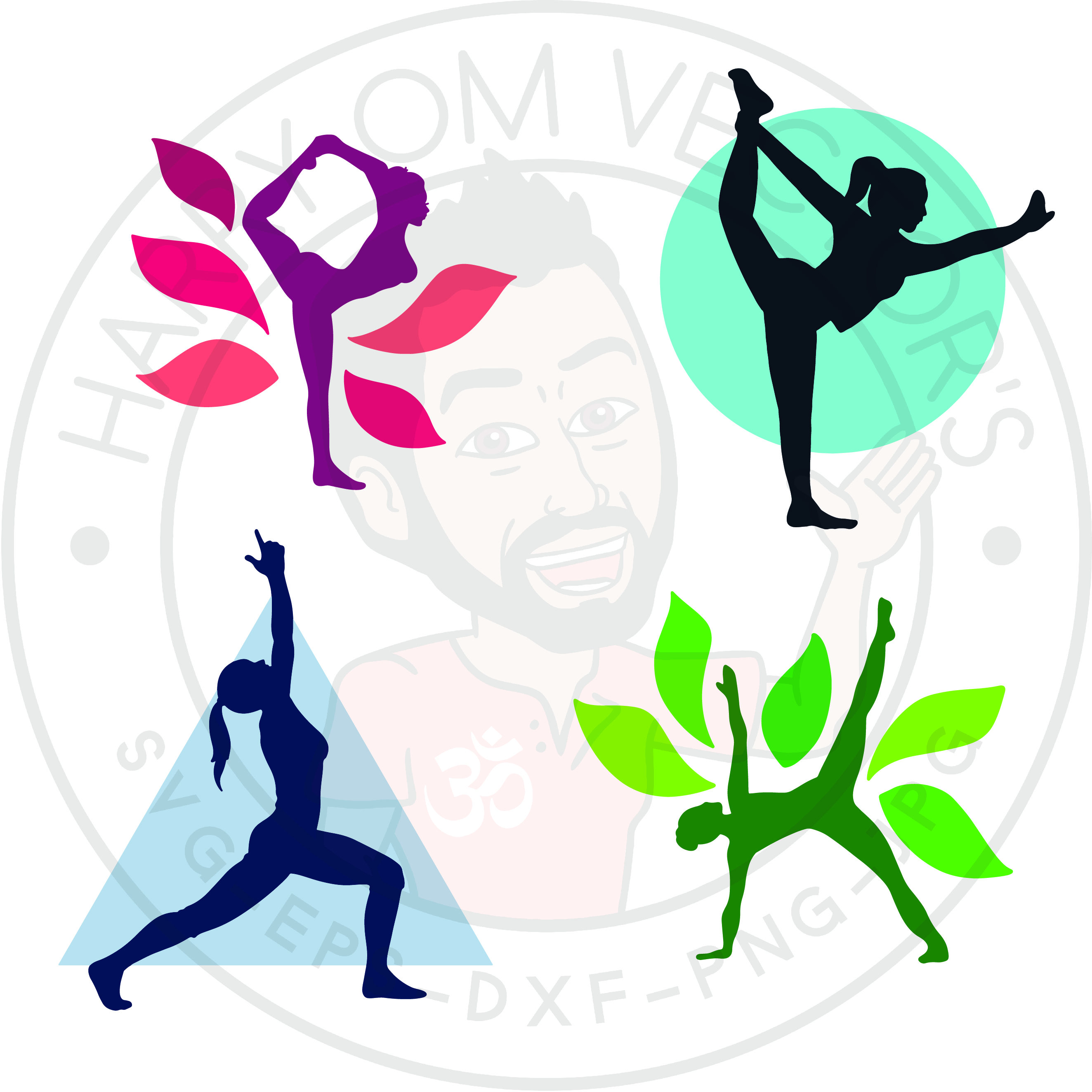 2647x2647 Standing Yoga Poses Vectors, Svg Dxf For Silhouette Cameo