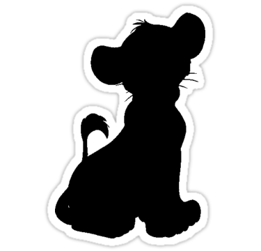 375x360 Simba Silhouette Stickers By Rebeccab27 Redbubble