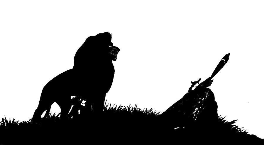 900x495 Black And White Mufasa Simba And Zazu By Caitlin150