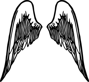 300x277 Dark Angel Clipart Simple Wing