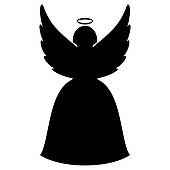 170x170 Clipart Free Angel Ornament Silhouette