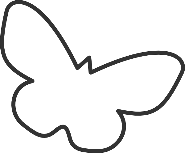 600x495 Simple Butterfly Outline Clip Art Pictures To Pin