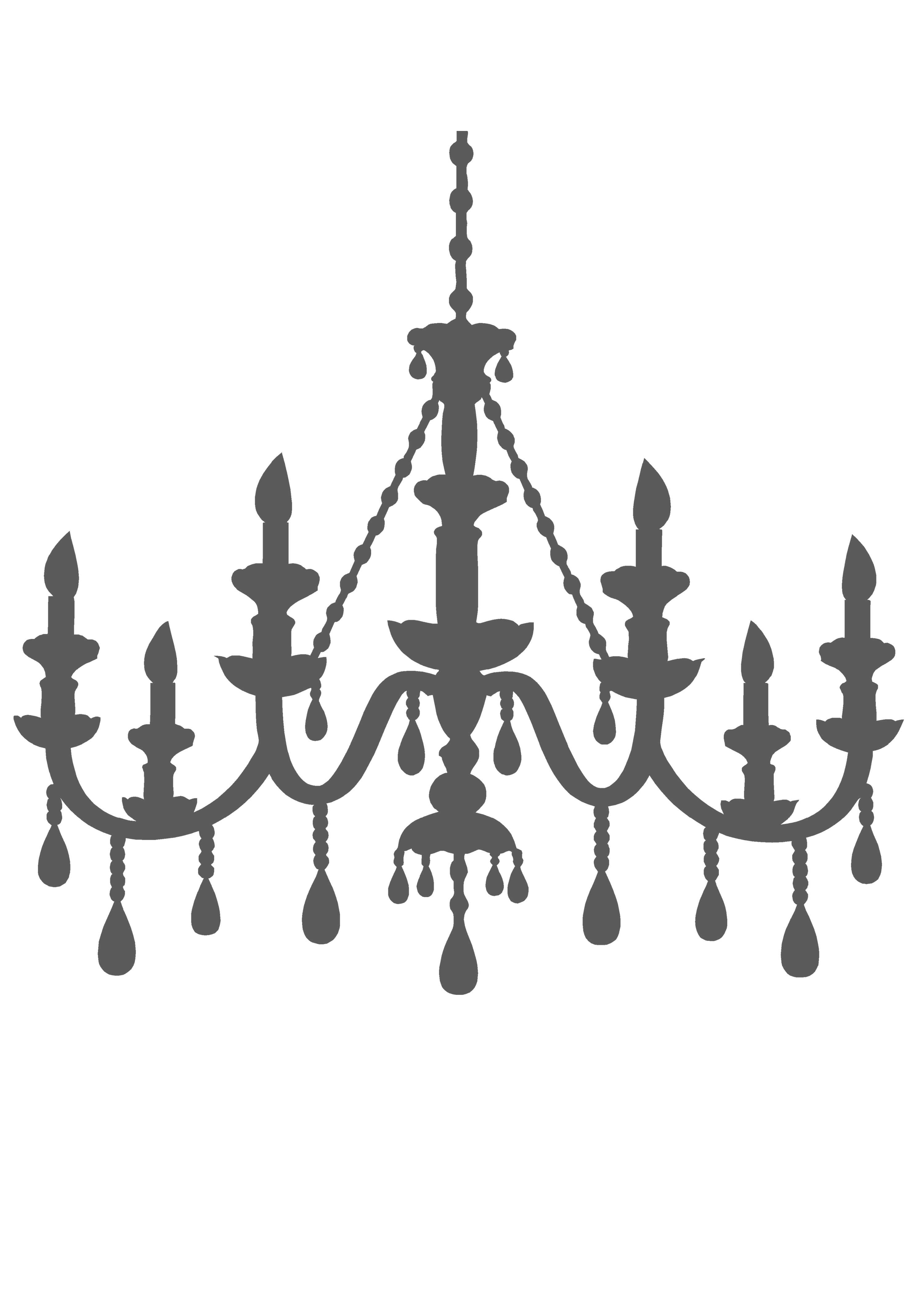 3000x4200 Simple Chandelier Silhouette