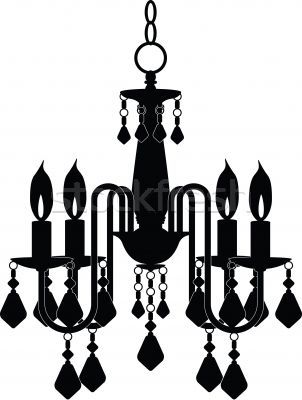 302x400 Simple Chandelier Silhouette Silhouettediy Art