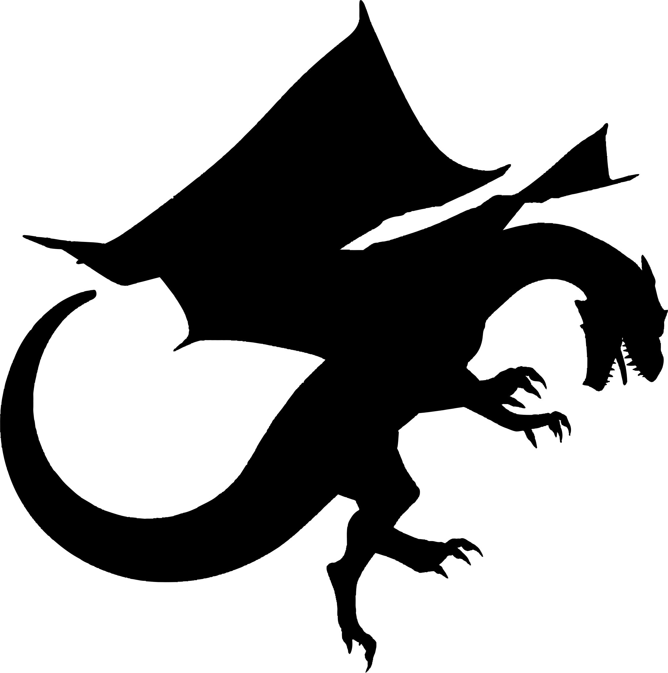 Simple Dragon Silhouette at GetDrawings | Free download