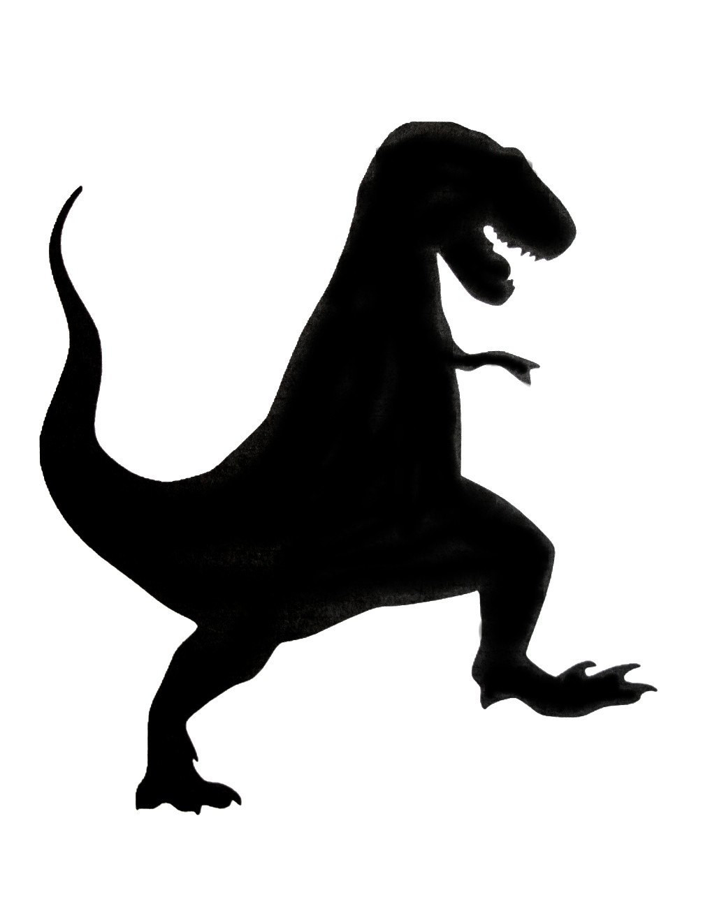 1006x1305 T Rex Dinosaur Silhouette Clipart Inside Simple