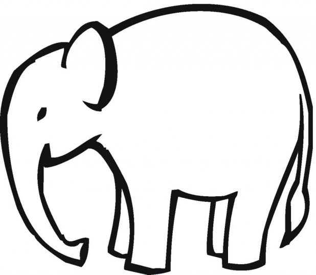 618x538 Adult Simple Drawing Of Elephant Simple Drawing Of Elephant