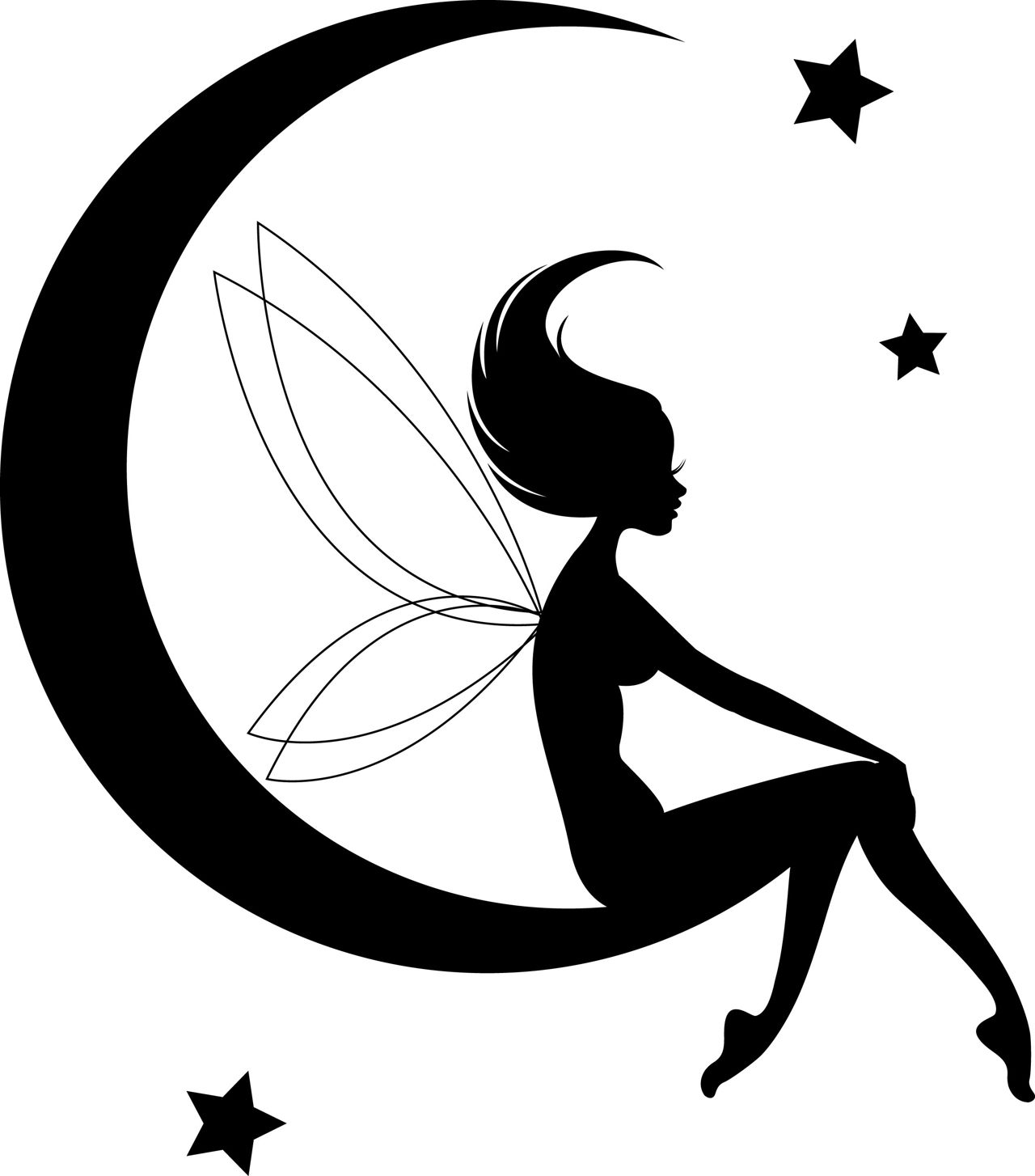 Simple Fairy Silhouette at GetDrawings | Free download