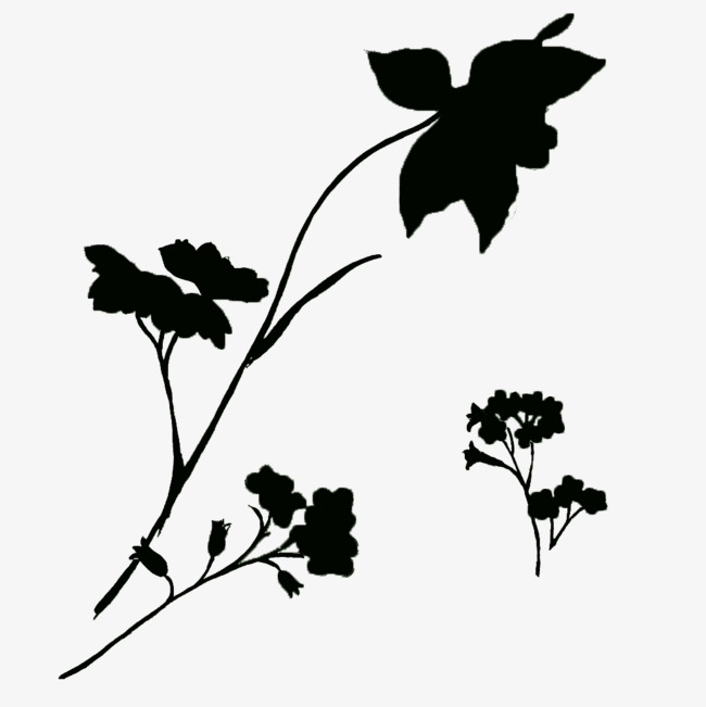 650x651 Simple Black Background Wind Flower Decoration, Black, Flowers