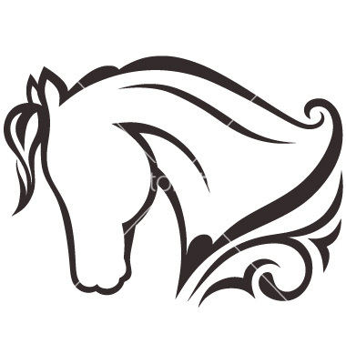 380x400 Horse Silhouette Vector