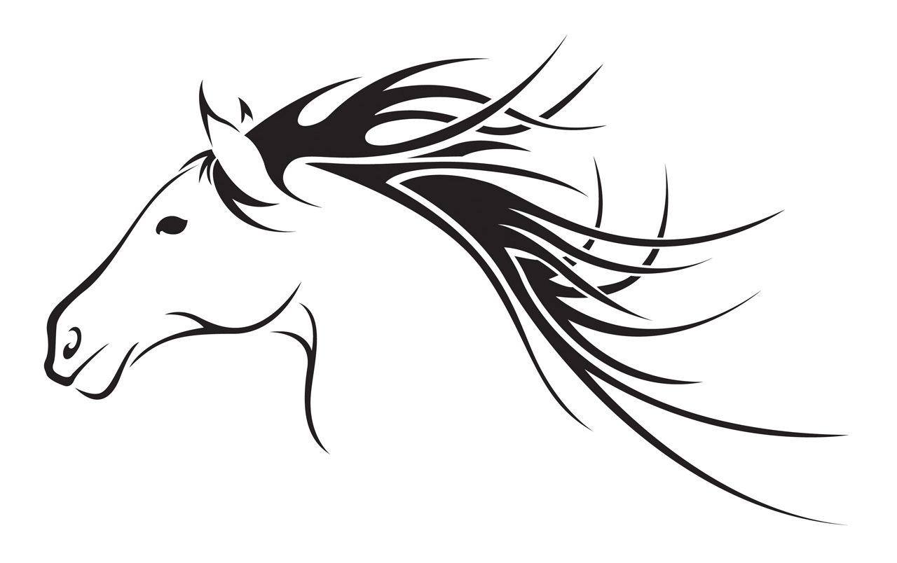 1280x804 Horse Head Clip Art