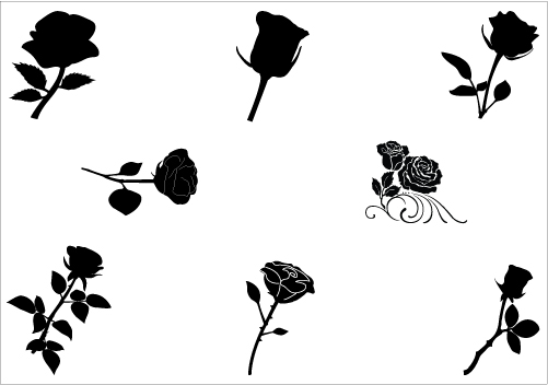 501x352 Free Rose Silhouette, Hanslodge Clip Art Collection