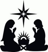 169x180 Nativity Scene Silhouette Pattern Christmas Filigran