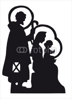 236x325 Nativity Scene With Jesus, Mary, Joseph Silhouette By Milena