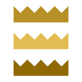 160x160 Golden Crown Icon Image Silhouette. Princess Gold Crown Element