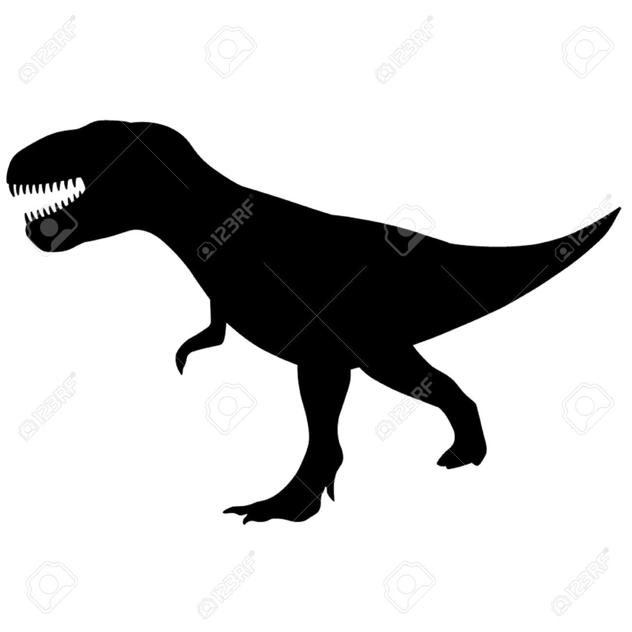 1300x1300 Silhouette Clipart T Rex Pencil And In Color Best Simple