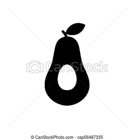 450x470 Simple Half Of Avocado Silhouette Icon Illustration Vectors