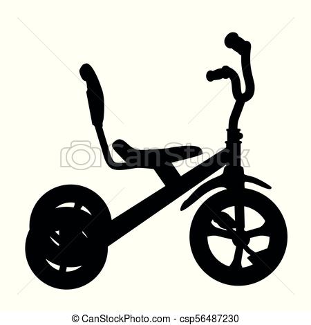 450x470 Vector Simple Silhouette Of Tricycle Vectors
