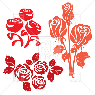 400x400 Rose Simple Silhouette Royalty Free Vector Clip Art Image