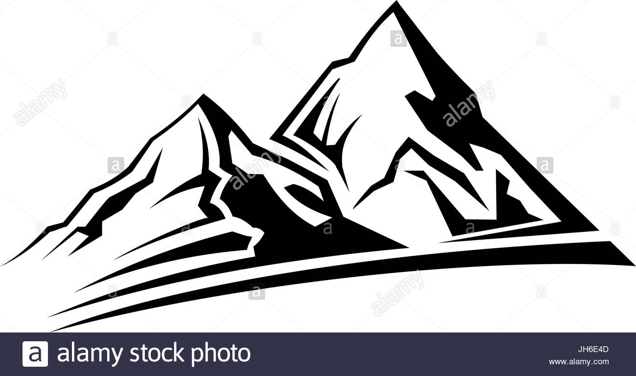 1300x769 Simple Mountain Silhouette Stock Vector Art Amp Illustration, Vector
