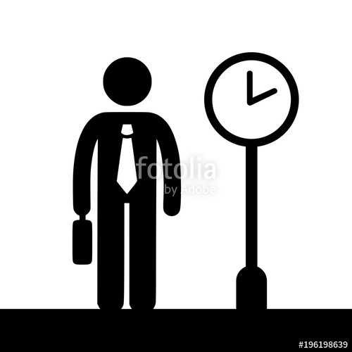 500x500 Businessman With A Suitcase Waiting