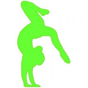 300x300 Simple Silhouette Gymnastics Girl 2 Embroidery