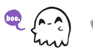 320x180 Cute Halloween Ghost Drawing