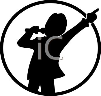 350x334 Silhouette Of A Man Singing