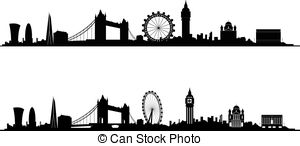 300x146 London Skyline Silhouette Sunset. London Skyline Silhouette