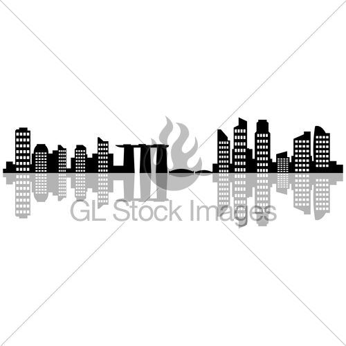 500x500 Singapore Skyline Gl Stock Images