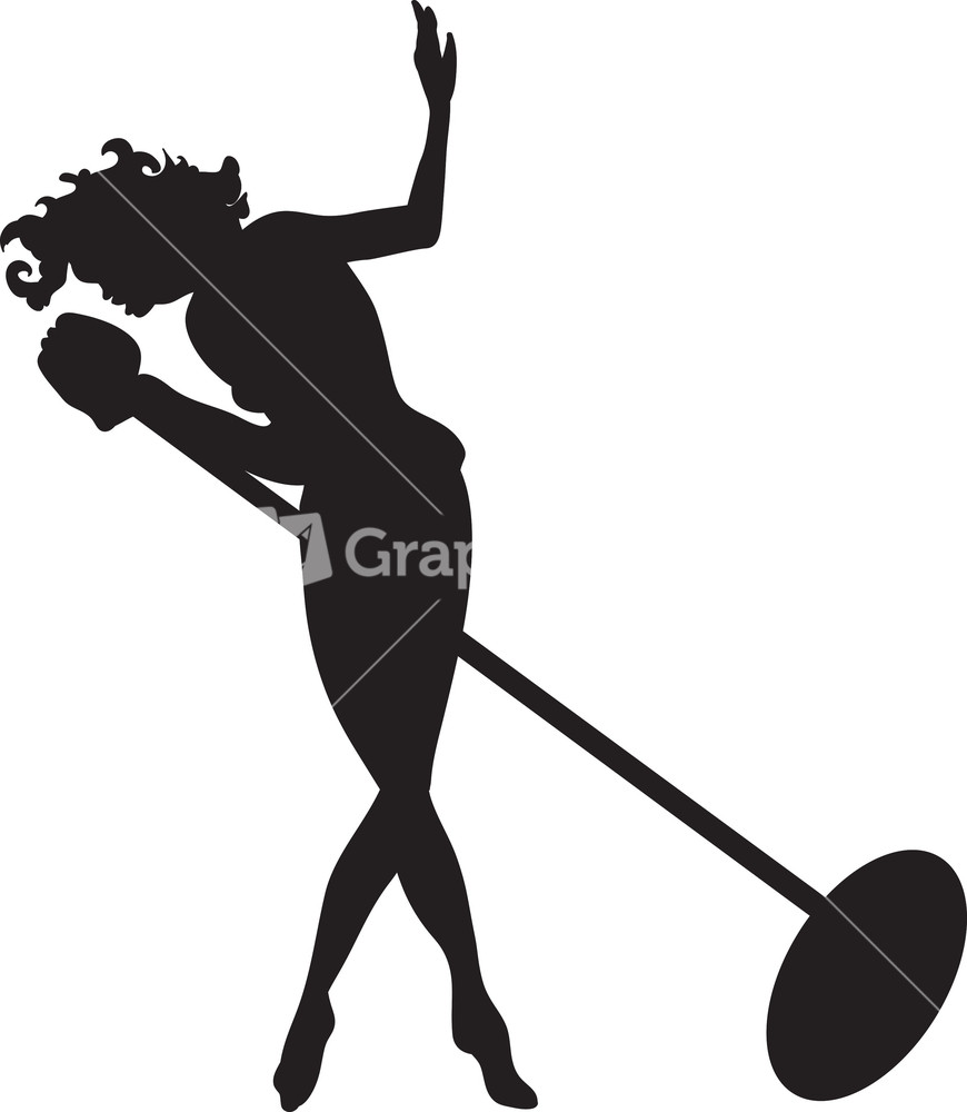 870x1000 Free Singing Silhouette Clipart