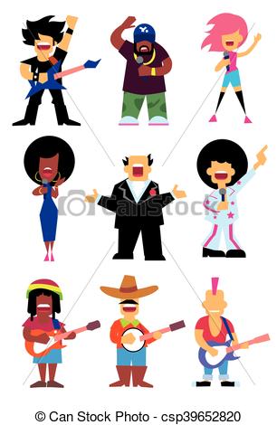 306x470 Singers Silhouette Set Vector. Singers Silhouette Of Vector