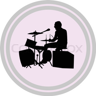 320x320 Guitarist And Singer Silhouette Vector Stock Vector Colourbox