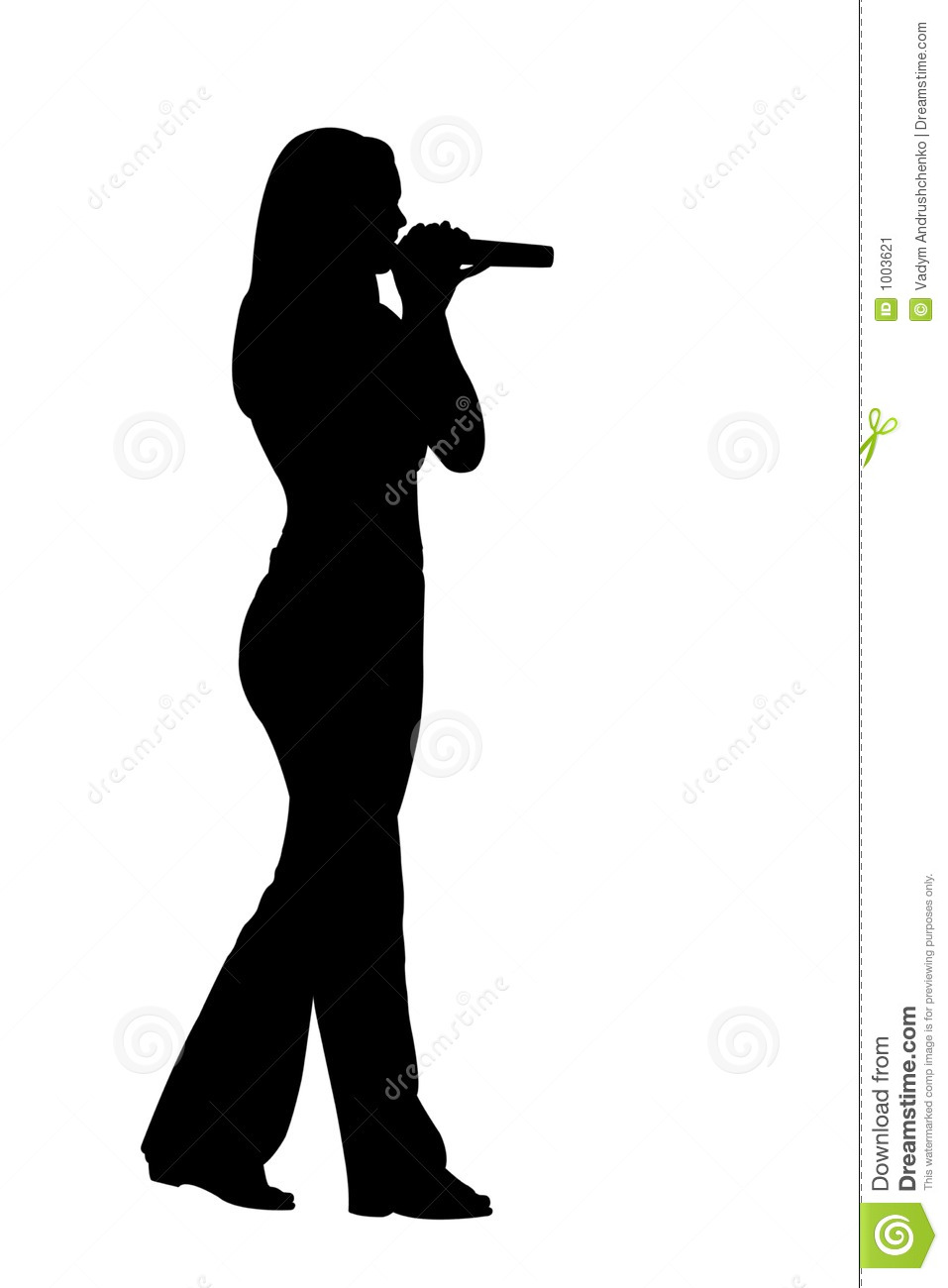 957x1300 Singer Silhouette Clipart