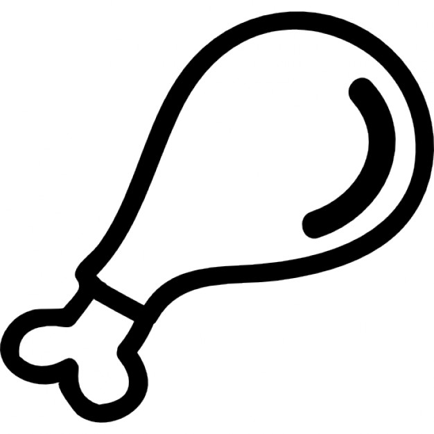626x626 Bird Part Meat Hand Drawn Outline Icons Free Download