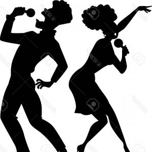 300x300 Photostock Vector Girl Singing Silhouette Vector Arenawp