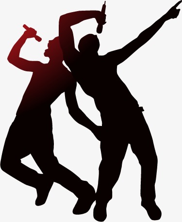 375x458 Silhouette Figures, Singing, Silhouette Vector, Figures Vector Png