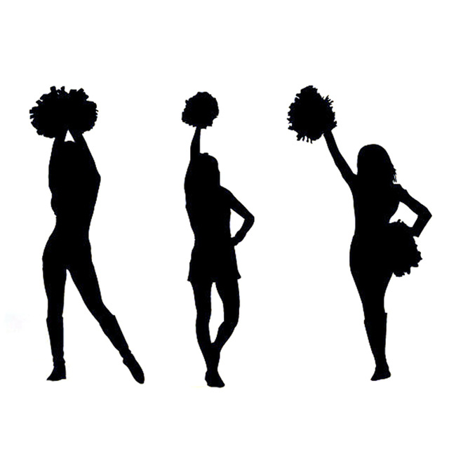 640x640 16.2cm12.1cm Fashion Music Girl Singing Dancing Silhouette Decor