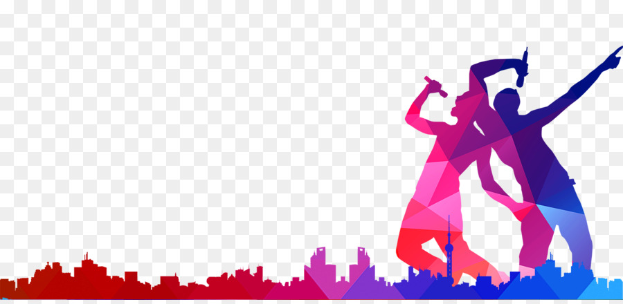 900x440 Singing Music Silhouette Poster