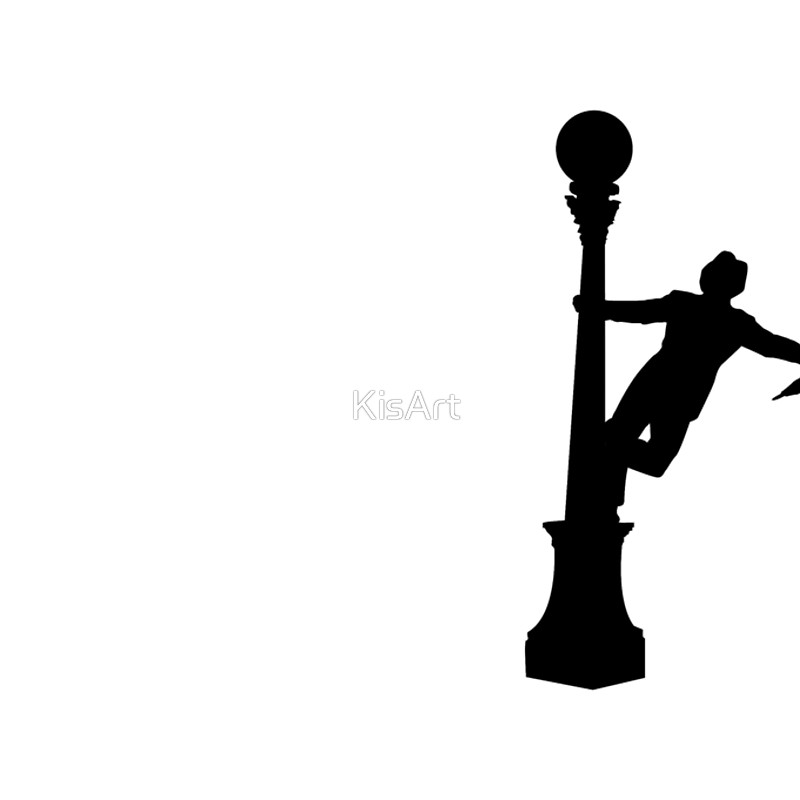 800x800 Singing In The Rain Silhouette Hardcover Journals By Kisart