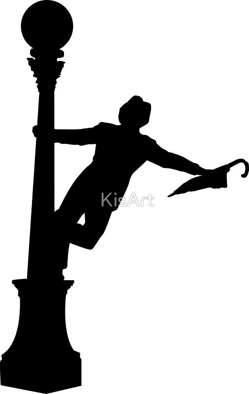 506x800 Singing In The Rain Silhouette Stickers By Kisart Redbubble